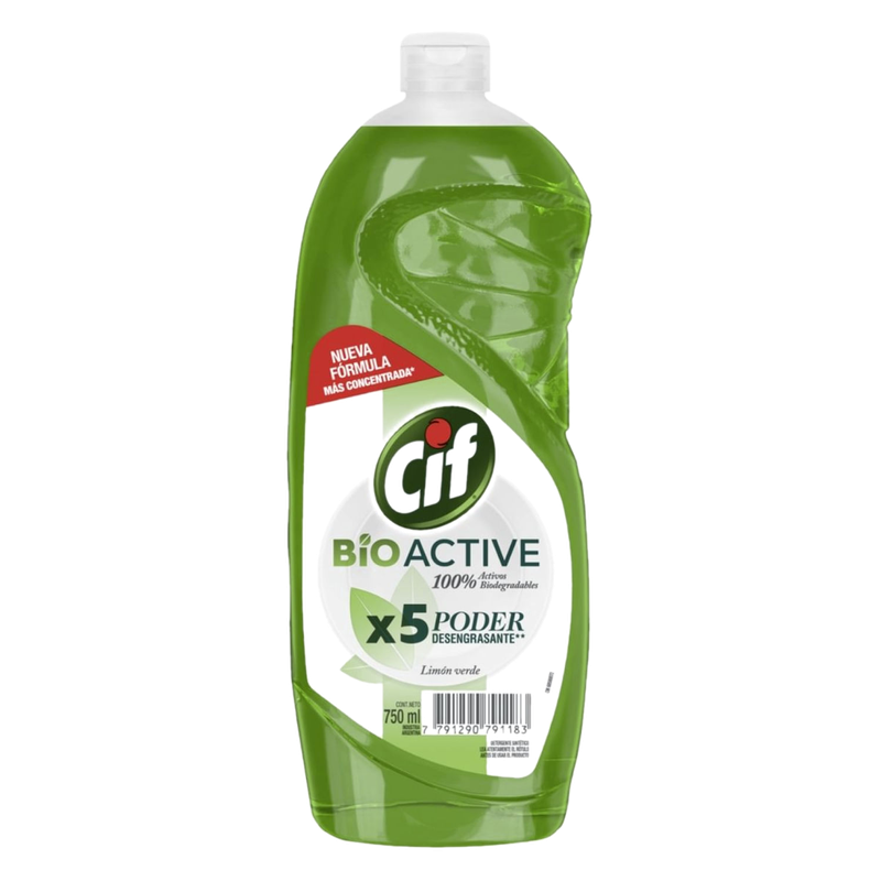 Cif Detergente Lavavajillas Concentrado Limón Verde 750 Ml