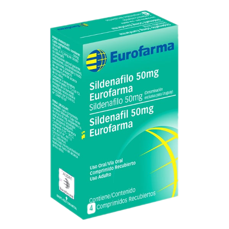 Sildenafil 50 Mg 4 Comprimidos Recubiertos