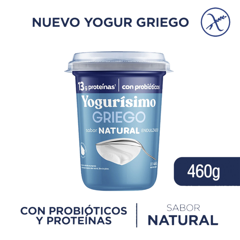 Yogur Griego Yogurísimo Natural 460 G