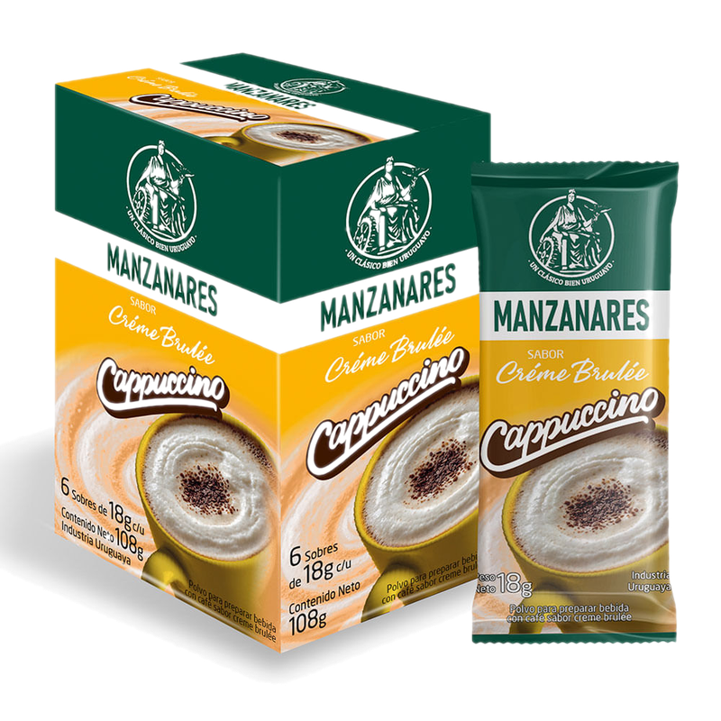 Café Cappuccino Manzanares Creame Bruelee Stick 6 Unidades