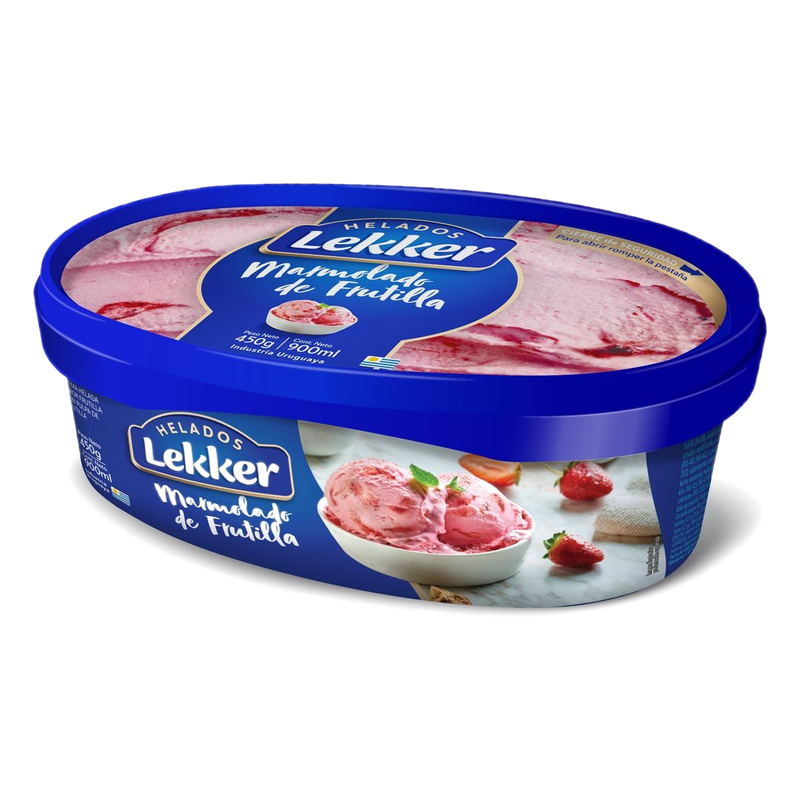 Helado Lekker Frutilla Marmolada 900 Ml
