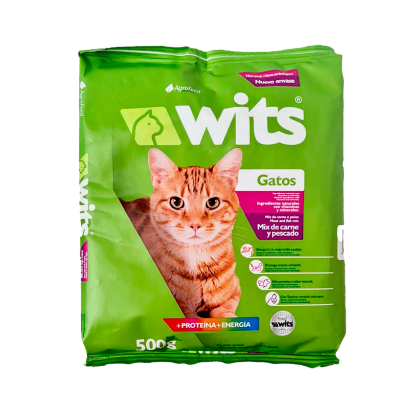Alimento Wits Gato Carne Pollo Y Pescado 0.5 Kg