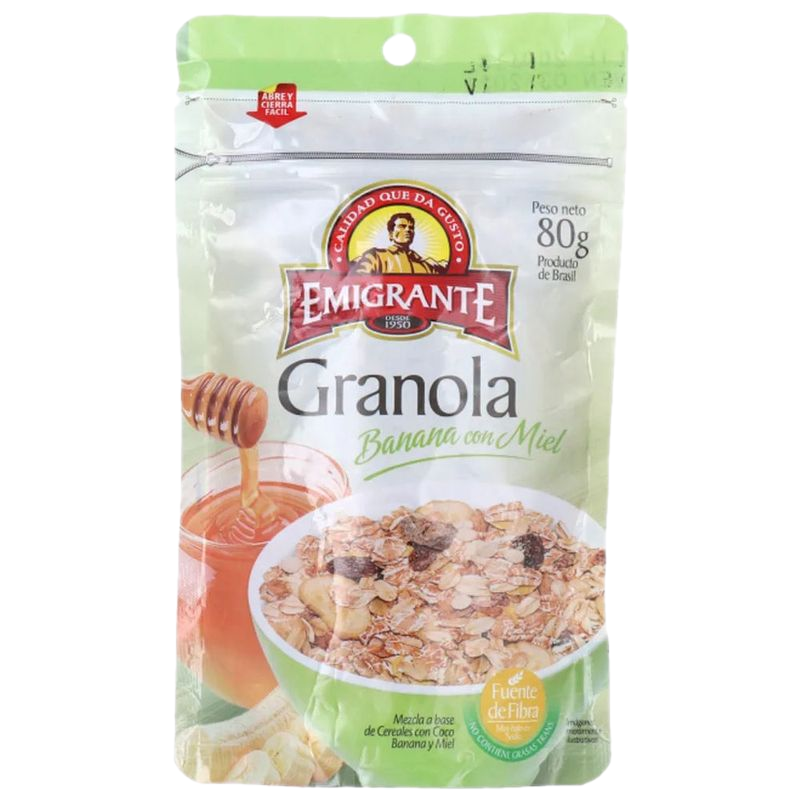 Granola Emigrante Banana Y Miel 80 G