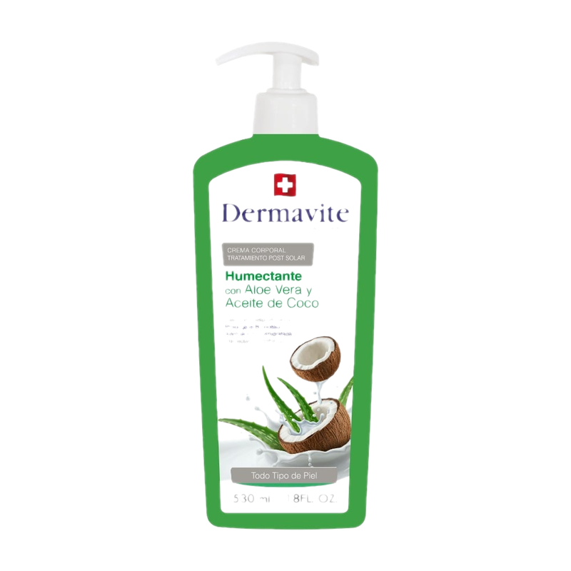 Crema Corporal Dermavite Humectante Aloe Vera Y Coco 530 Ml