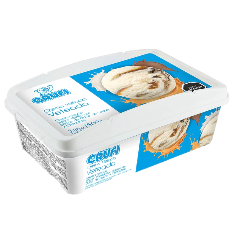 Helado Crufi Crema Veteada 1 L