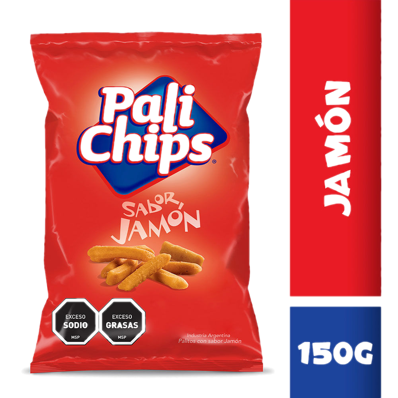 Pali Chips Jamón Bolsa 150 G