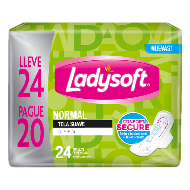 Ladysoft Normal Con Alas 24 Unidades