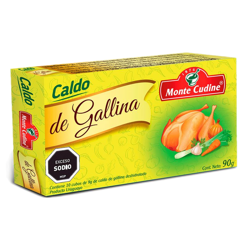 Caldo De Gallina Monte Cudine 10 Unidades