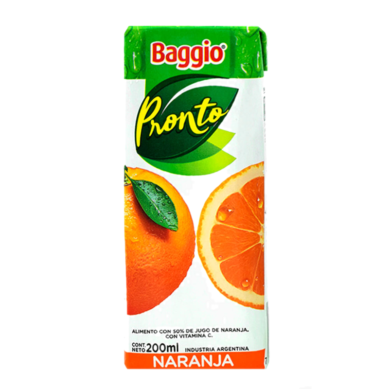 Jugo Naranja Pronto Bag Tetra 200 Ml