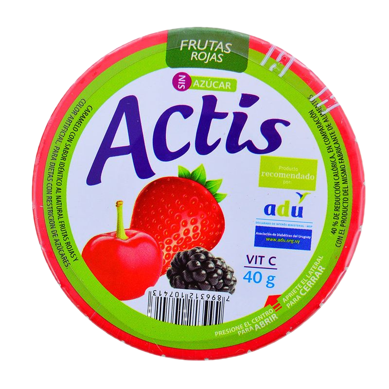 Caramelos Actis Sin Azúcar Frutos Rojos 40 G