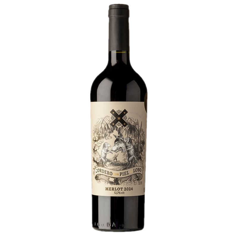 Vino Tinto Merlot Cordero Con Piel De Lobo