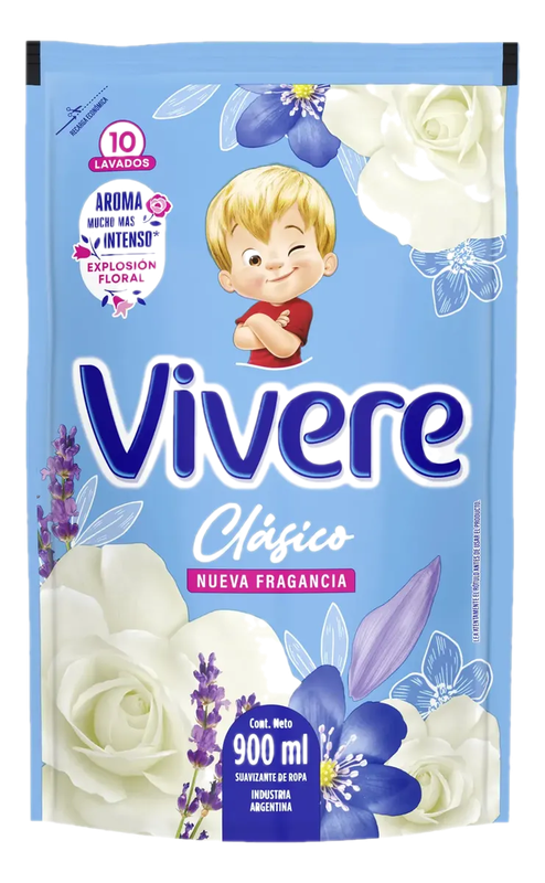 Suavizante Clásico Explosión Floreal Vivere 900 Ml.