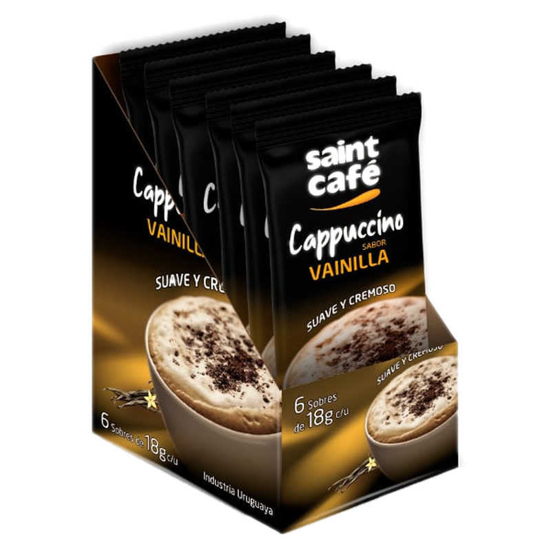 Café Cappuccino Saint Vainilla Stick 6 Unidades