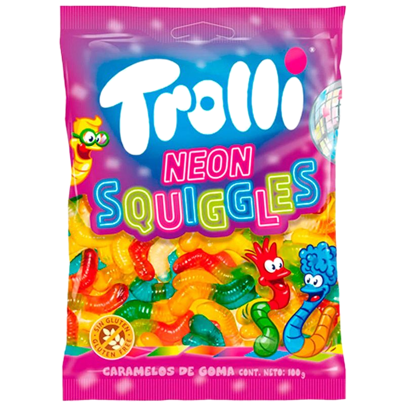 Gomitas Gelatina Trolli Neon Squiggles 100 G