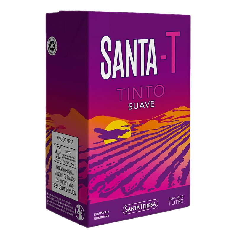 Vino Tinto Suave De Mesa Santa-t Nacional 1 L