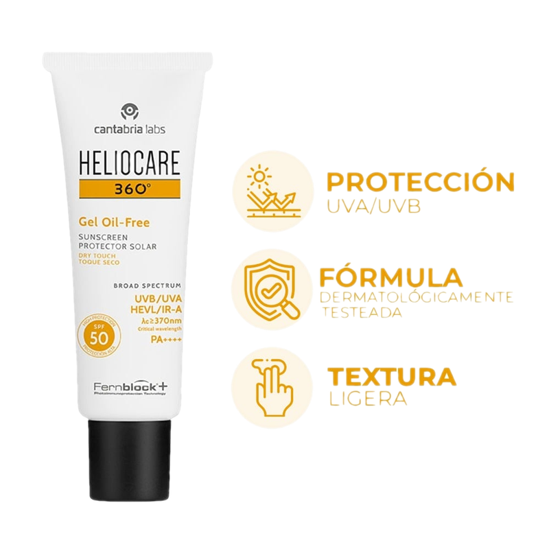 Protector Solar Heliocare 360° Gel Oil Free Fps50+ 50 Ml