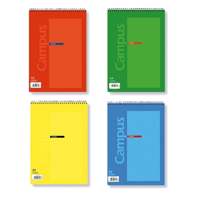 Block Campus Con Espiral 60 G A4 Rayado 80 Hojas