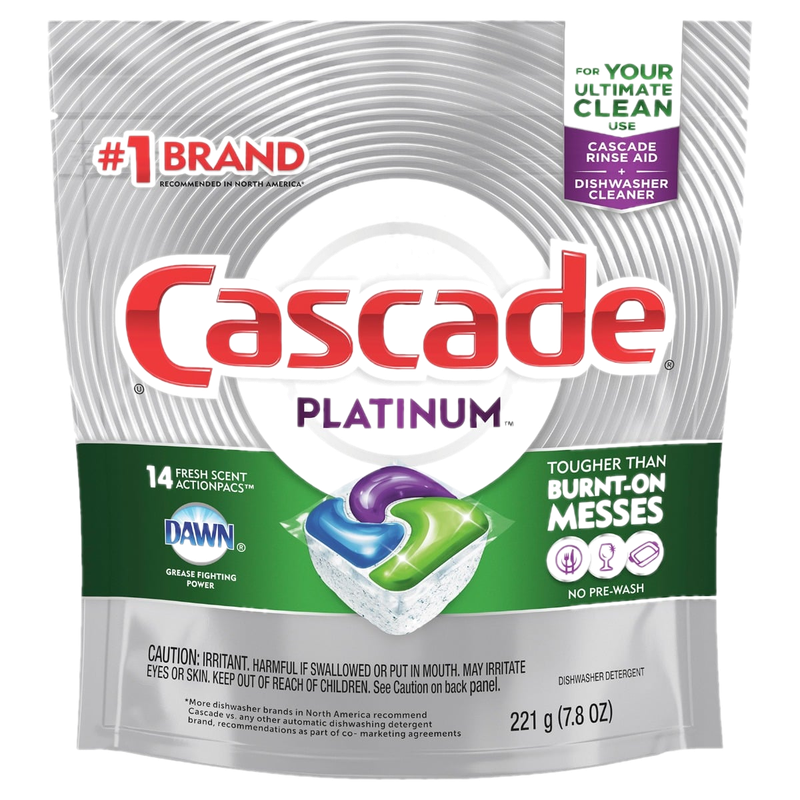 Detergente Para Lavavajillas Cascade Platinum 14 Cápsulas