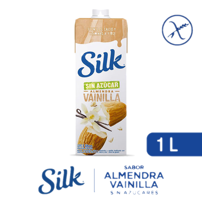 Leche Vegetal Natural Silk Vainilla Sin Azucar 946 Ml