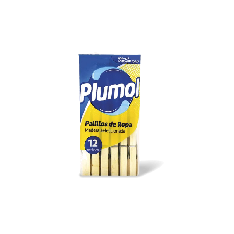 Palillo Plumol Para Ropa 12 Unidades