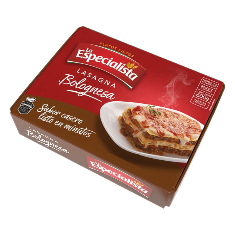 Lasagna La Especialista Bolognesa Congelada 600 G