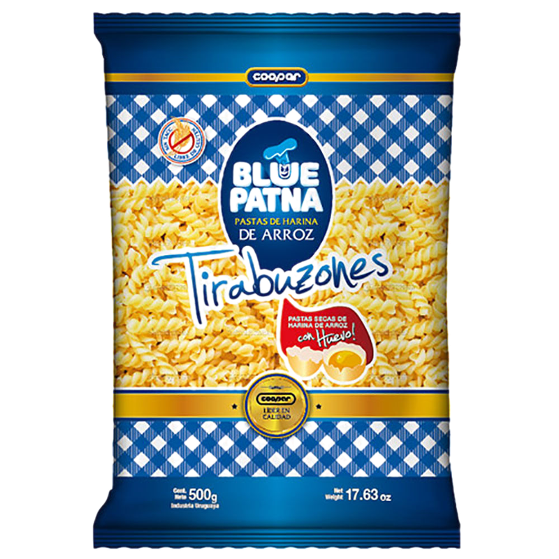 Fideos De Arroz Blue Patna Tirabuzone 500 G