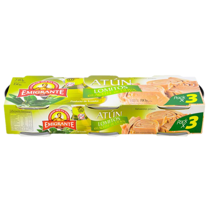 Atún Lomito Emigrante En Aceite De Oliva Tripack
