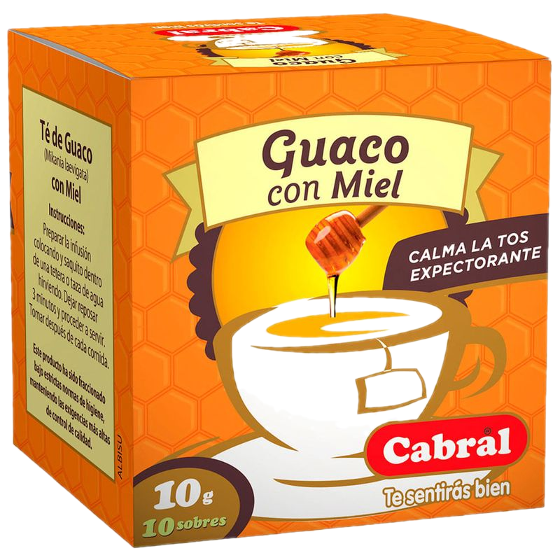 Té Cabral Guaco Con Miel 10 Unidades