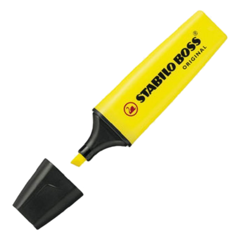 Resaltador Stabilo Boss Amarillo X 1 Unidad