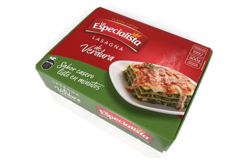 Lasagna La Especialista Verdura Congelada 600 G