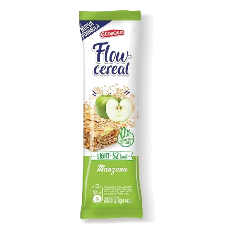 Flow Cereal Light De Manzana Georgalos 21 G