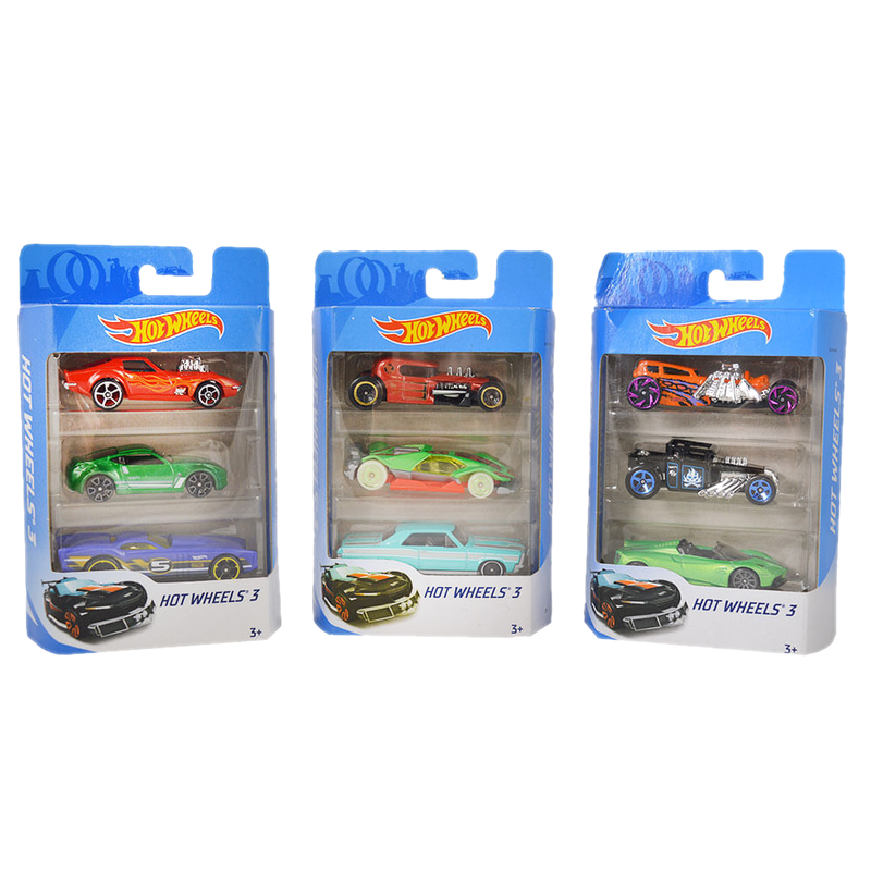 Pack 3 Autos De Carrera Hot Wheels