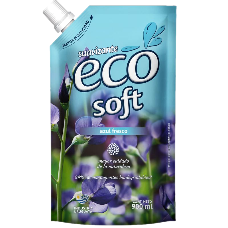 Suavizante Soft Azul Fresco Eco Doy Pack 900 Ml