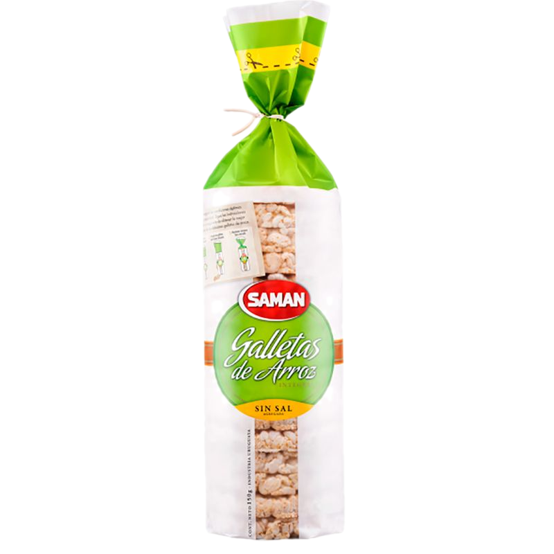 Galleta Arroz Saman Sin Sal Integral 150 G