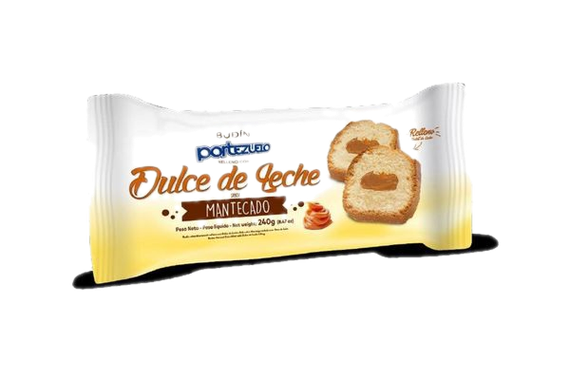 Budín De Manteca Relleno Con Dulce De Leche Portezuelo 240 G