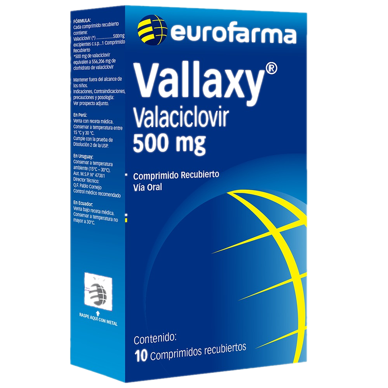 Vallaxy 500 Mg 10 Comprimidos Recubiertos