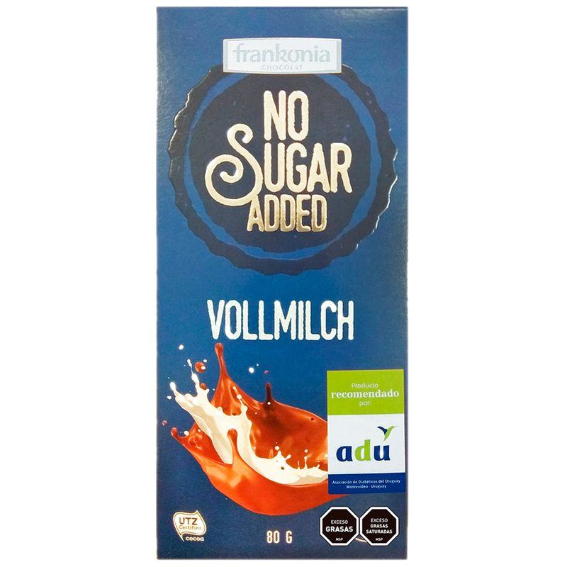 Chocolate Sin Azúcar Frankonia Leche 80 G