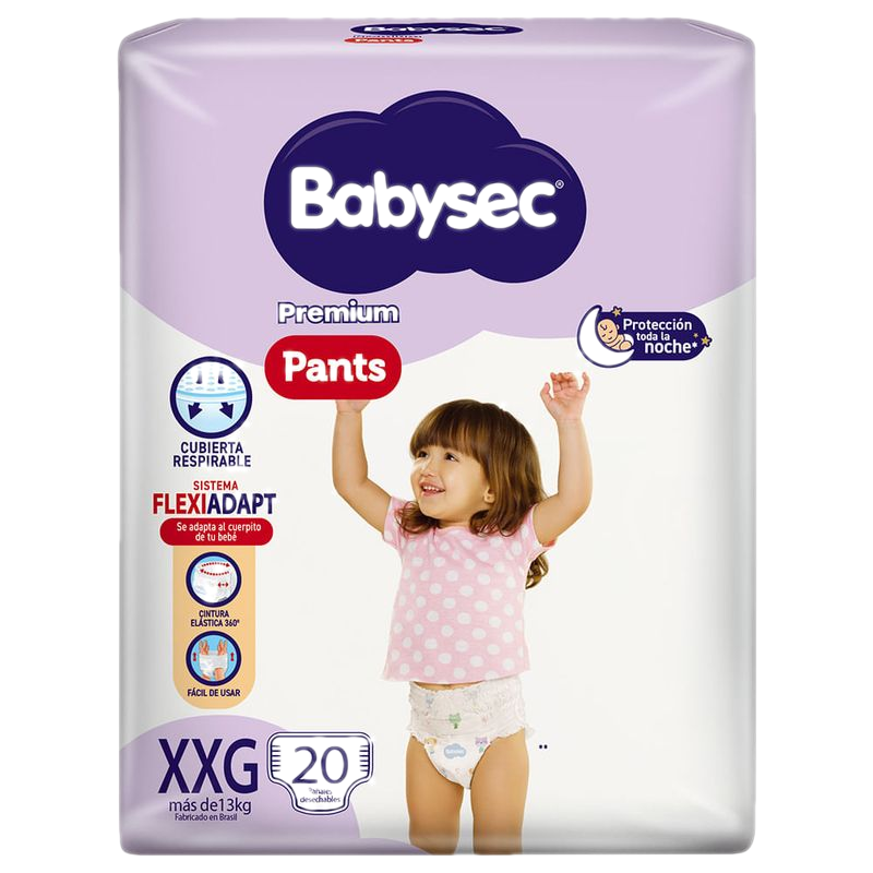 Pañal Babysec Premium Talle Xxg 20 Unidades