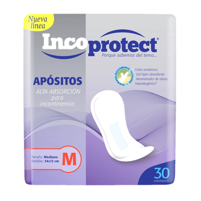 Apósitos Incoprotect Para Incontinencia M 30 Unidades