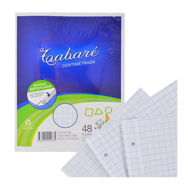 Hojas Tabare Centimetradas 48 Unidades