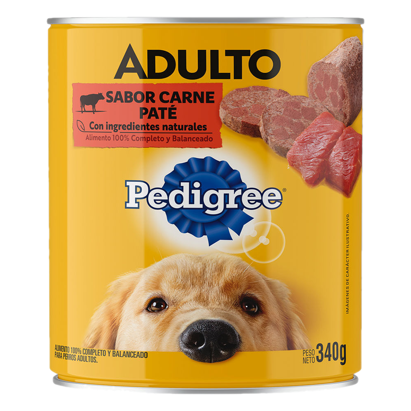 Alimento Para Perros Paté De Carne Adultos Pedigree 340 G