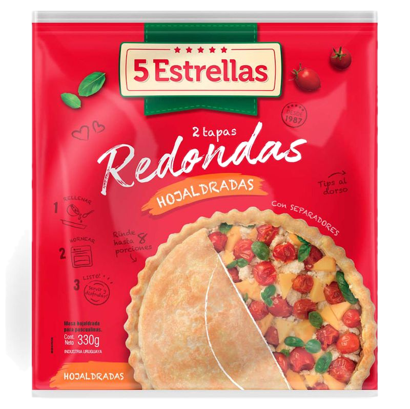 Tapas Para Horno Redondas 5 Estrellas 330 G