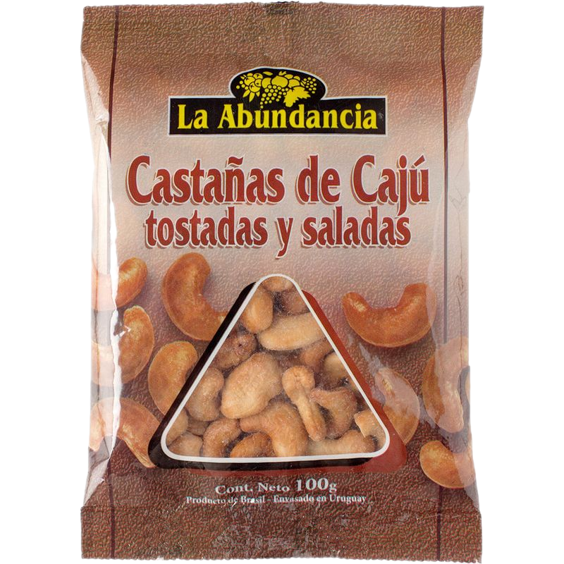 Castaña Cajú La Abundancia Tostadas Y Saladas 100 G