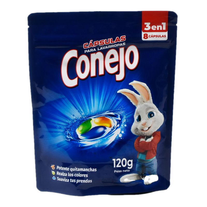 Detergente Para Ropa En Cápsulas Conejo 8 Unidades