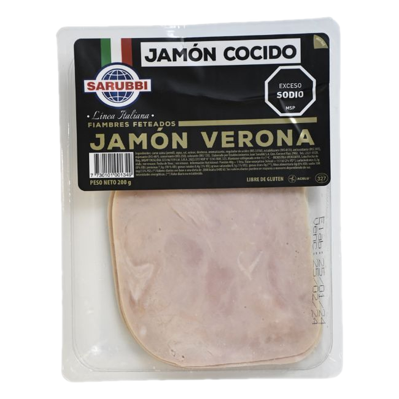 Jamón Veronna En Fetas Sarubbi 200 G