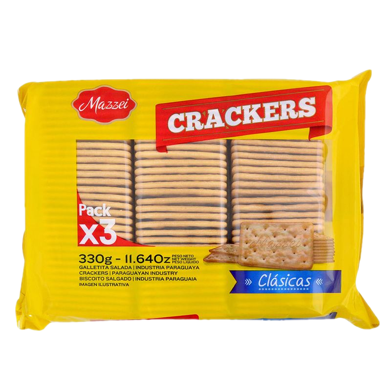 Galletas Mazzei Crackers Clasica Tripack 330 G