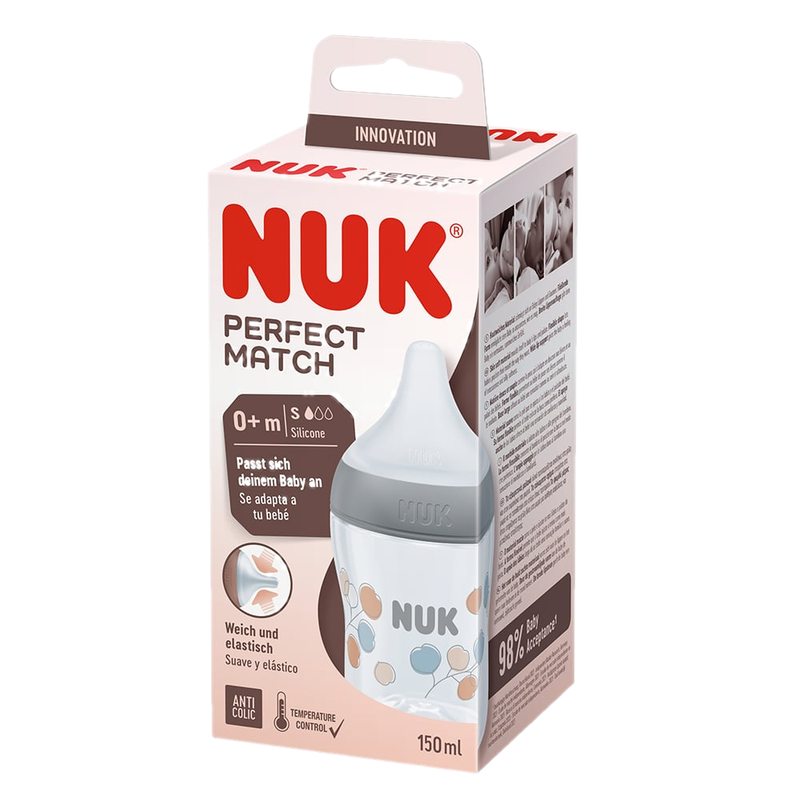 Mamadera Nuk Perfect Match Tetina De Silicona Talle S 150 Ml