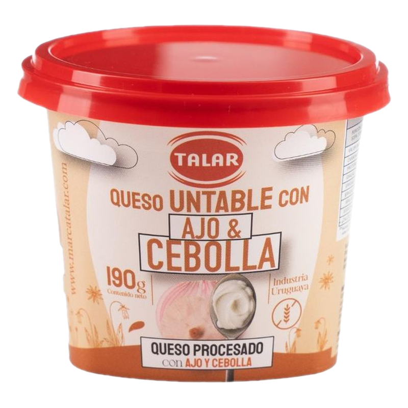 Queso Untable Talar Ajo Y Cebolla 190 G