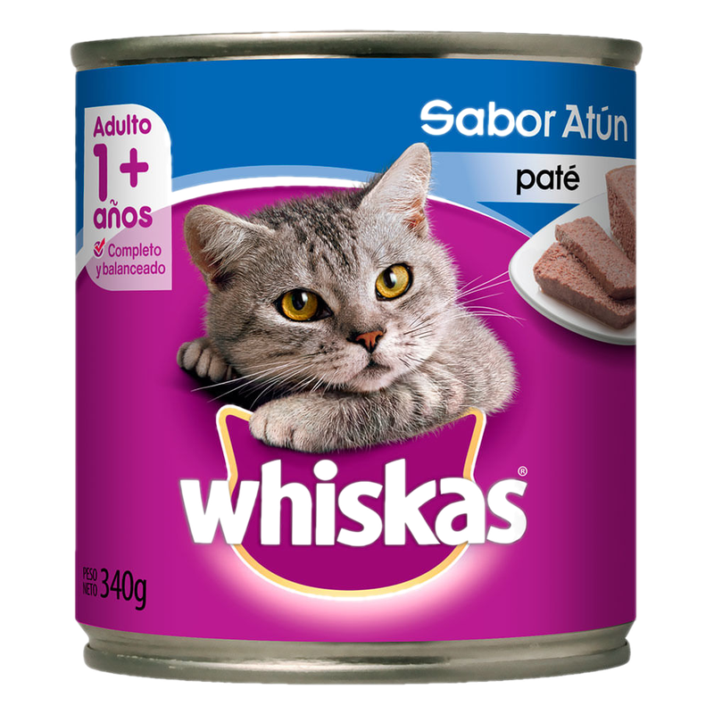 Alimento Para Gatos Paté De Atún Adultos Whiskas 340 G