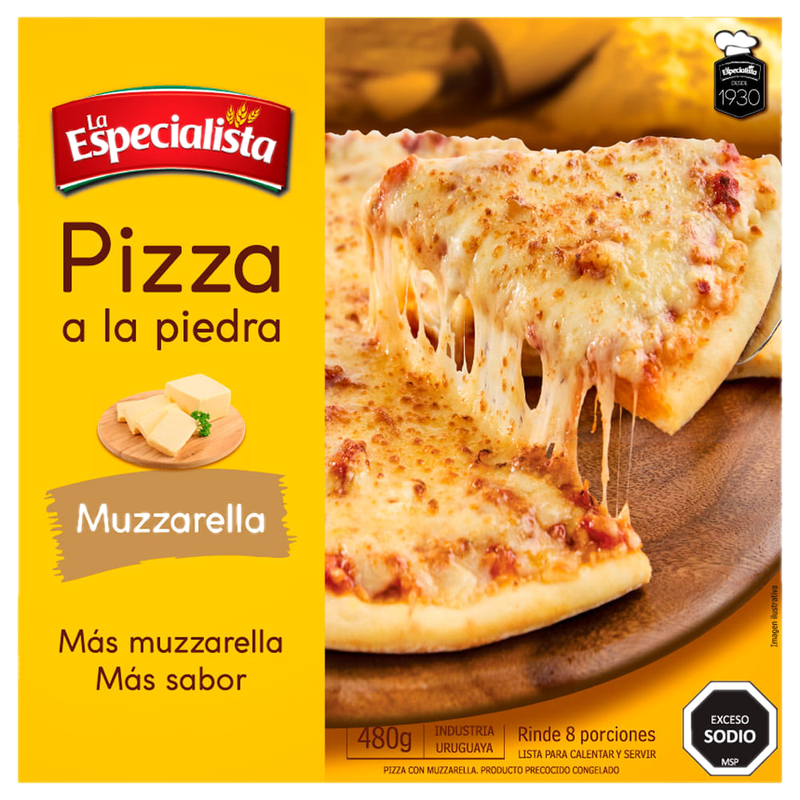 Pizza A La Piedra La Especialista Muzzarella Congelada 480 G